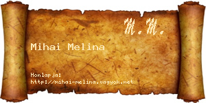 Mihai Melina névjegykártya